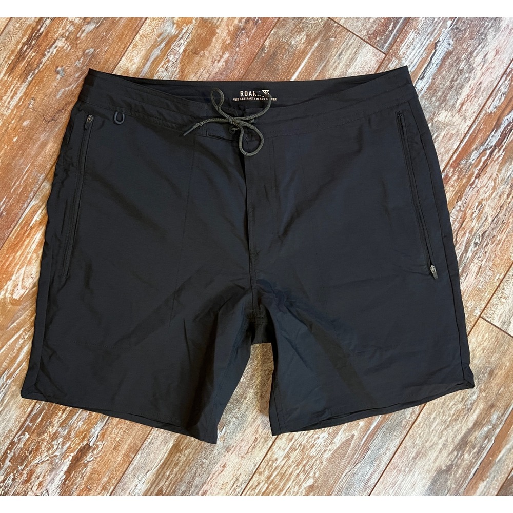 Roark Artifacts of Adventure Mens Black Hybrid Shorts Size 36 Hiking Stretch